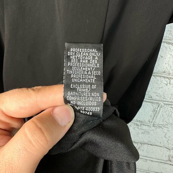 Carmen Marc Valvo Dress Flutter Sleeve Sheath Pencil Neutral Business Cocktail 6 - Picture 6 of 9